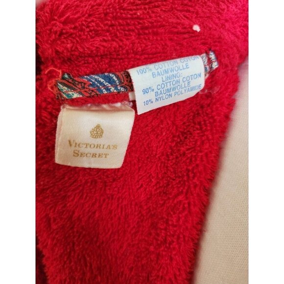 Vintage 80s Victoria's Secret Paisley Robe Made in Greece Gold Label 100% Cotton - Picture 9 of 10